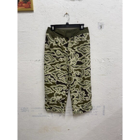 VTG Patagonia Pataloha Womens Kokawe Pant Green Swirl Print Size 6 - Picture 1 of 10